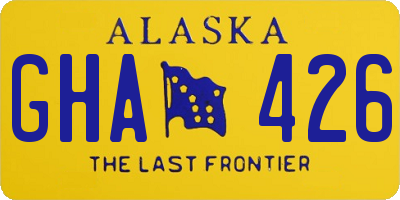 AK license plate GHA426