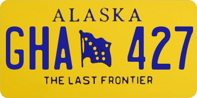 AK license plate GHA427