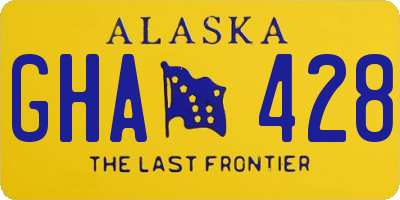 AK license plate GHA428