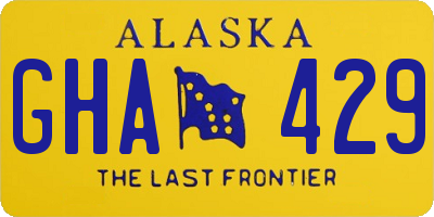 AK license plate GHA429