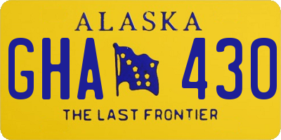 AK license plate GHA430