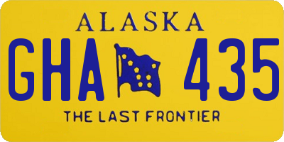 AK license plate GHA435