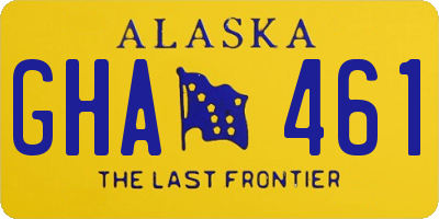 AK license plate GHA461