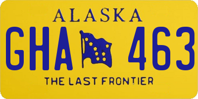 AK license plate GHA463