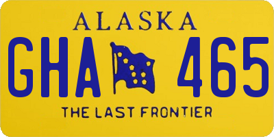 AK license plate GHA465