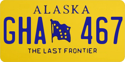 AK license plate GHA467