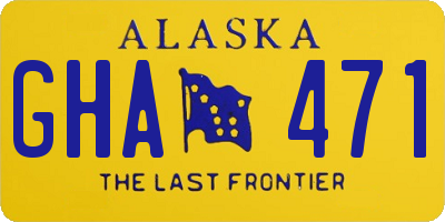 AK license plate GHA471