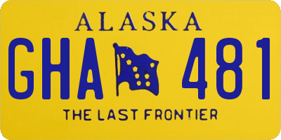 AK license plate GHA481