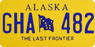 AK license plate GHA482