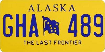 AK license plate GHA489