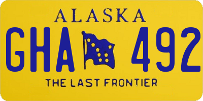AK license plate GHA492