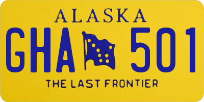 AK license plate GHA501