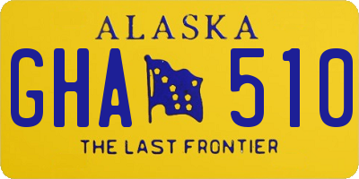 AK license plate GHA510