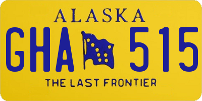AK license plate GHA515