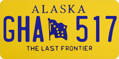 AK license plate GHA517