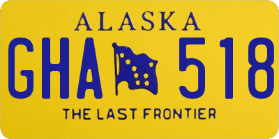 AK license plate GHA518