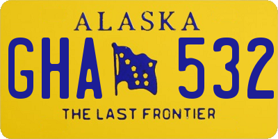 AK license plate GHA532
