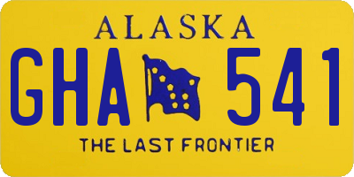 AK license plate GHA541