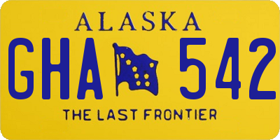 AK license plate GHA542