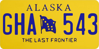 AK license plate GHA543