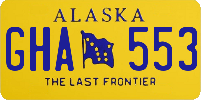 AK license plate GHA553
