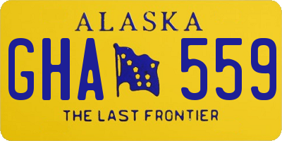 AK license plate GHA559