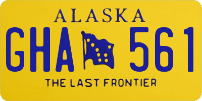 AK license plate GHA561