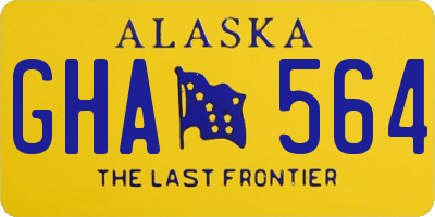 AK license plate GHA564