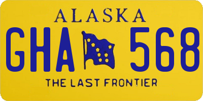 AK license plate GHA568