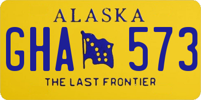 AK license plate GHA573