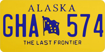 AK license plate GHA574