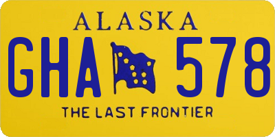 AK license plate GHA578