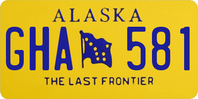 AK license plate GHA581