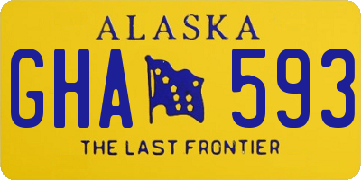 AK license plate GHA593
