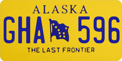 AK license plate GHA596