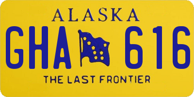 AK license plate GHA616