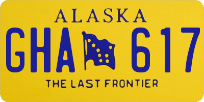 AK license plate GHA617
