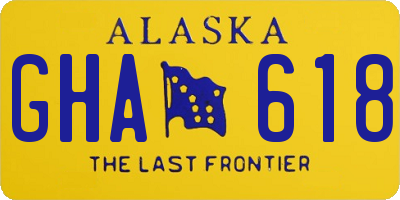 AK license plate GHA618
