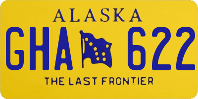 AK license plate GHA622