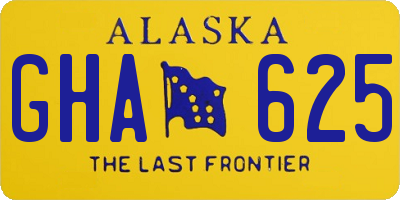 AK license plate GHA625