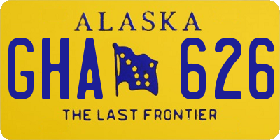 AK license plate GHA626