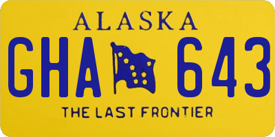 AK license plate GHA643