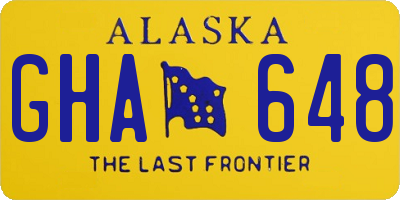 AK license plate GHA648