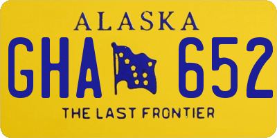 AK license plate GHA652