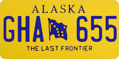 AK license plate GHA655