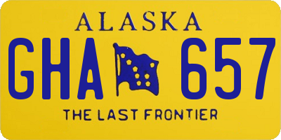 AK license plate GHA657