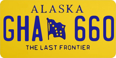 AK license plate GHA660