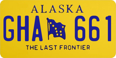 AK license plate GHA661