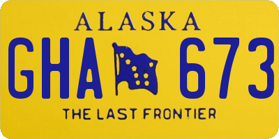 AK license plate GHA673
