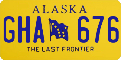 AK license plate GHA676